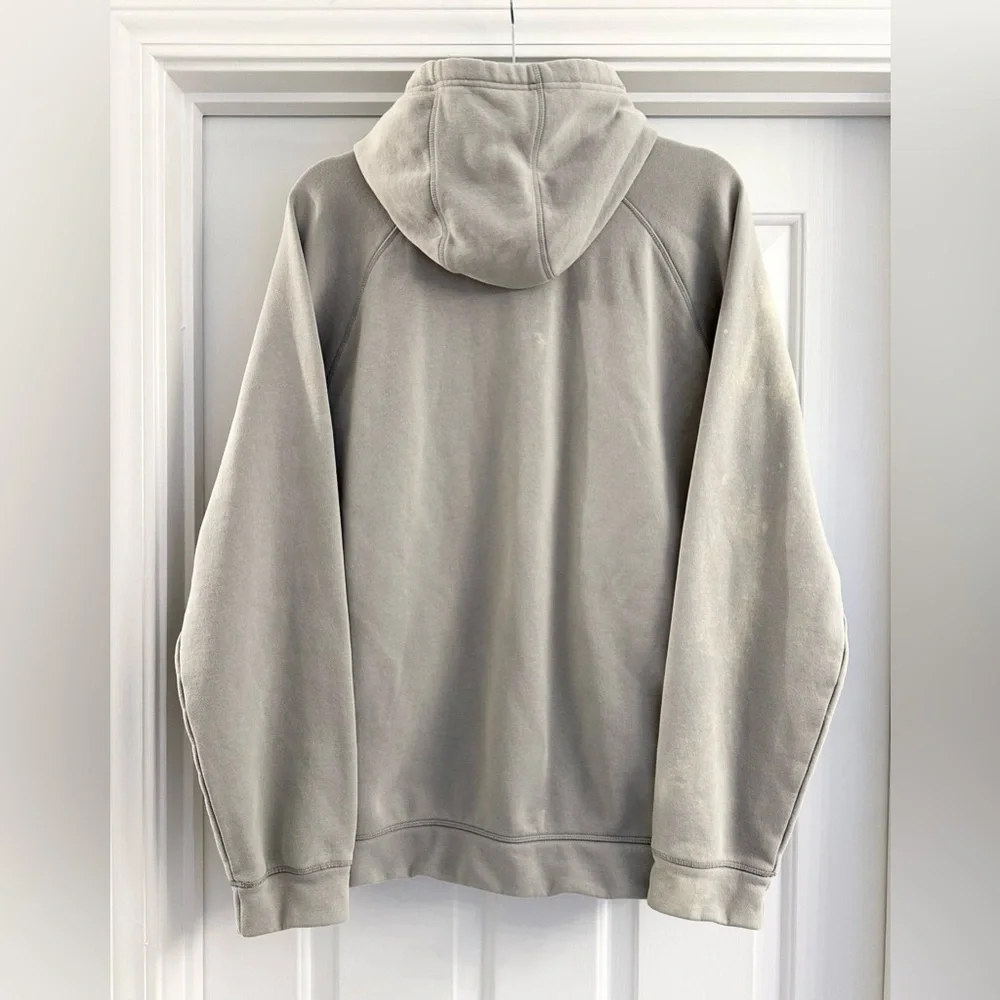 Adidas Pullover‎ Fleece Hoodie Black Logo Mens Size L Gray gringe style